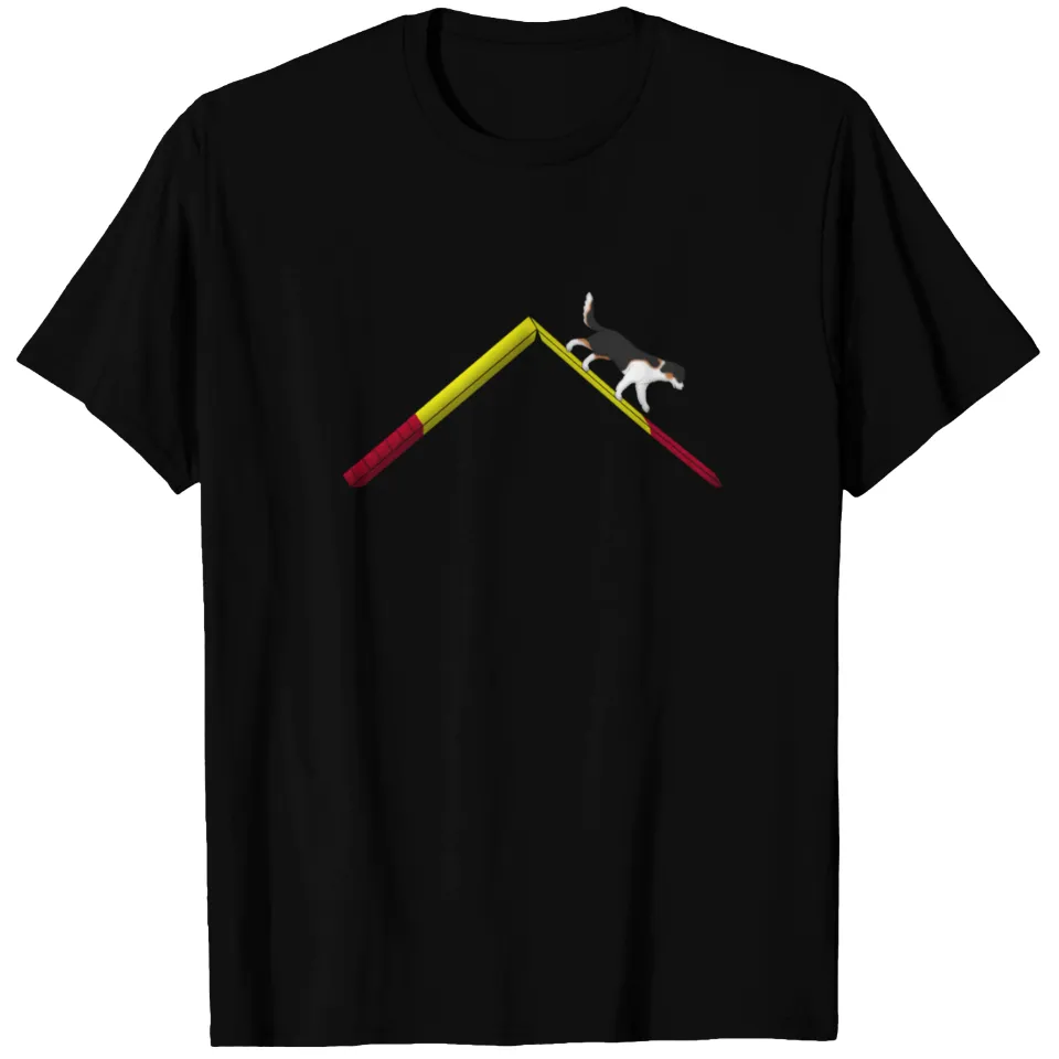 T-shirt Agility Australian Shepherd pour hommes en noir — T-shirts pour hommes