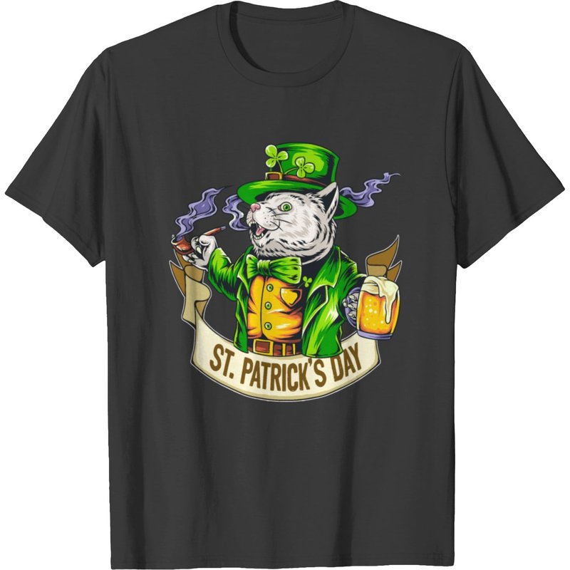 T-shirt de la Saint-Patrick pour hommes en noir — T-shirts pour hommes