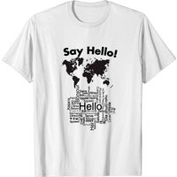 T-shirt Homme Dire Bonjour dans Différentes Langues