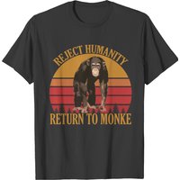 T-shirt Vintage Reject Humanity Return To Monke pour Hommes