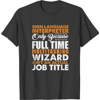 T-shirt Sign Language Interpreter Job Title Wiz pour hommes — T-shirts pour hommes