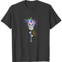 T-shirt pour hommes avec licorne mignonne jouant du clairon — T-shirts pour hommes
