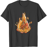 T-shirt Burning Monk pour hommes en noir