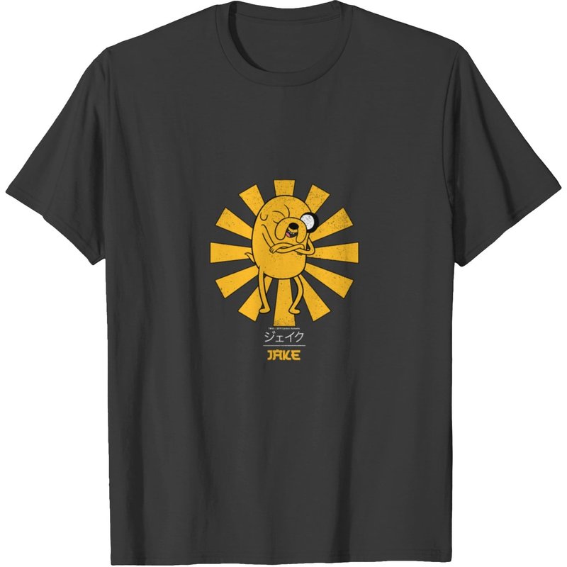 T-shirt Cn Adventure Time Jake Kanji Portrait pour hommes
