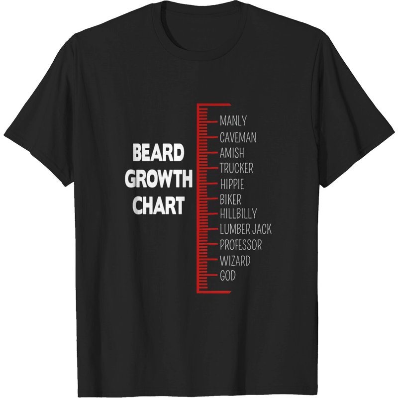 Funny Beard Chart T-Shirt for Men — Mens T Shirts