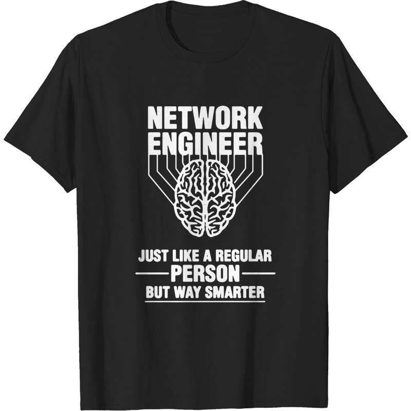 Network Engineer T-Shirt for Men in Black