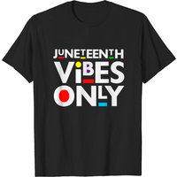 T-shirt noir Melanin Juneteenth Vibes Only pour hommes