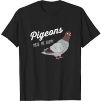 T-shirt Pigeon Pigeons Me Rendent Heureux pour Hommes — T-shirts pour hommes