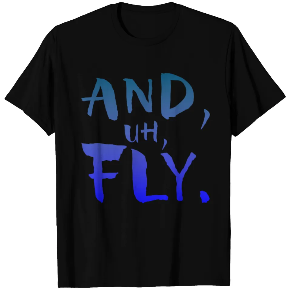 T-shirt And Uh Fly pour hommes en noir — T-shirts pour hommes
