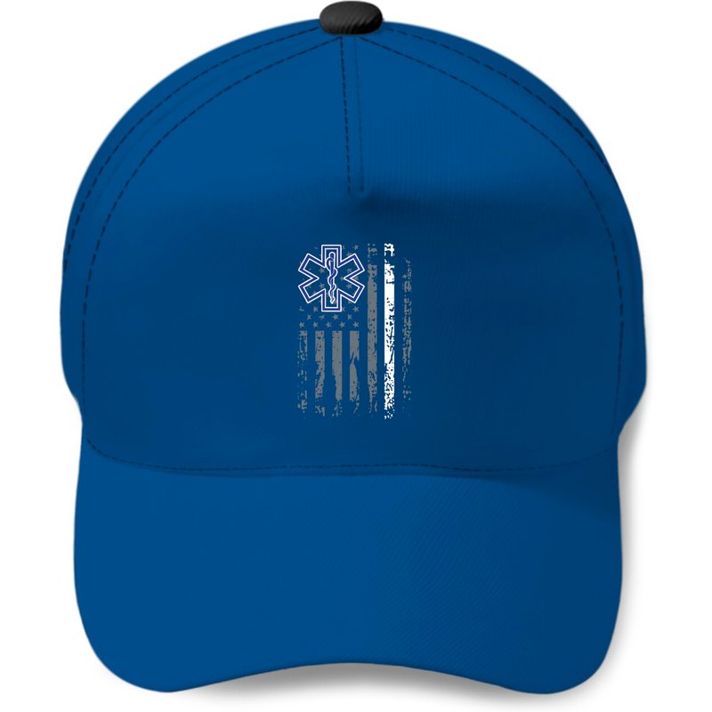 Casquette Thin White Line EMS EMT Paramedic avec Drapeau Américain