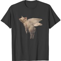 T-shirt Pour Hommes When Pigs Fly en Noir