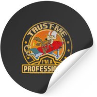 Wile E Coyote Trust Me I’m A Professional Stickers — Stickers & Decals