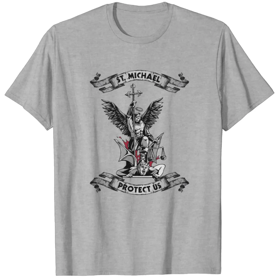 T-shirt pour hommes Archangel Saint Michael Protect Us Defend Us