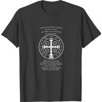 T-shirt avec Médaillon de Saint Benoît et prière pour hommes