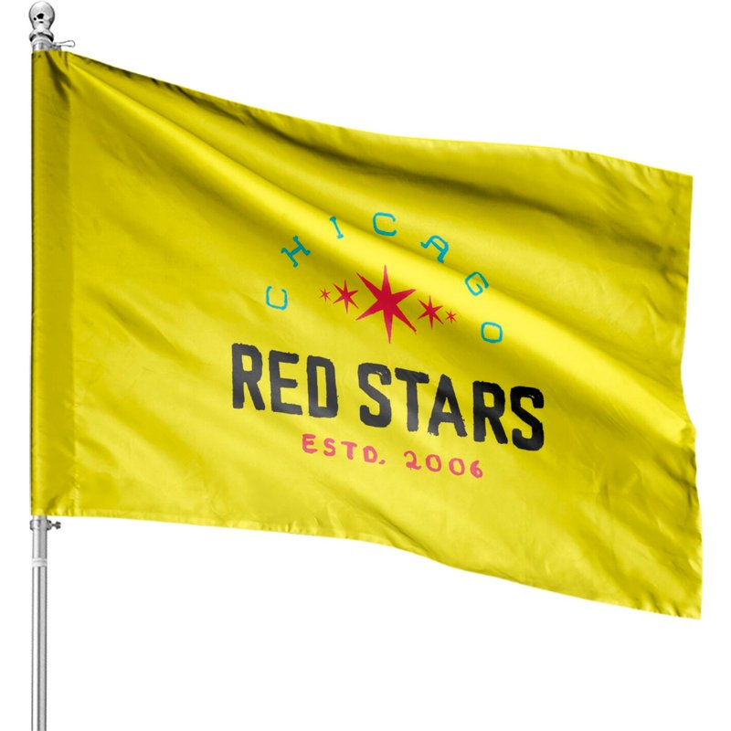 Drapeaux de Maison Chicago Red Stars - Impression Double-Face — Drapeaux décoratifs