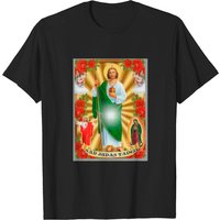 T-shirt San Juditas pour hommes en noir