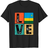 T-shirt I Love Rwanda avec le drapeau rwandais pour hommes — T-shirts pour hommes