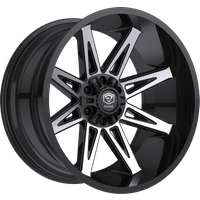 Roues Edge Off Road 304MB Noir Brillant Usiné - 20x9 - 5x127