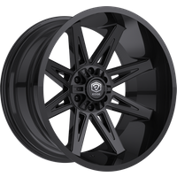 Roues Edge Off Road 304B Noir Brillant - 22x12 - 5x127 -44 Offset