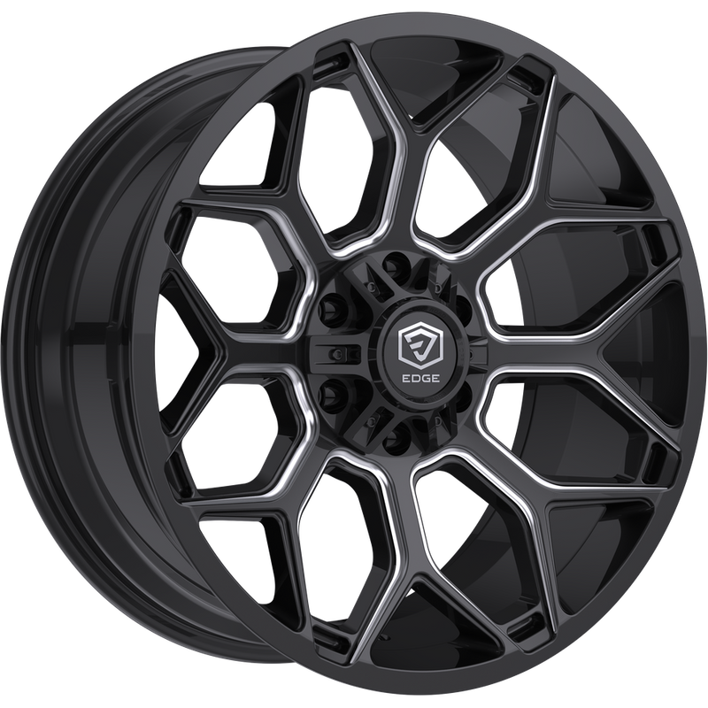 Edge Off Road Wheels 302BM Gloss Black Milled - 22x12 - 6x135 — Wheels & Rims
