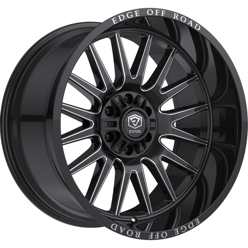 Edge Off Road Wheels 305BM Gloss Black Milled 22x12 Rims — Wheels & Rims