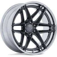 Roues Fuel FC408 Flight Gunmetal Brillant avec Bord Chromé - 20x10