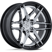 Roues Fuel FC408 Flight Chrome avec Bord Noir Brillant - 20x10