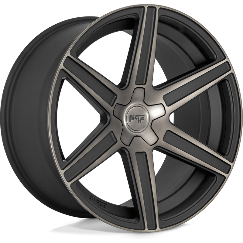 Niche M236 Carina Matte Mach Double Dark Tint 20x10.5 Rims — Wheels & Rims