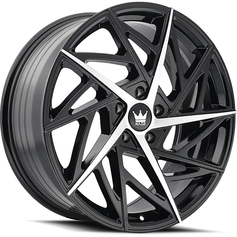 Mazzi Wheel 377 Freestyle Gloss Black Machined - 20x8.5 - 5x108 — Wheels & Rims
