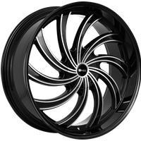 Jantes Eclipse 104 Noir Machiné - 26x10 - Motif de boulon 6x135