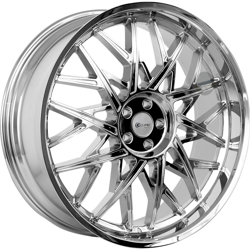 Eclipse Roue 102 Chrome - 24x9 - Motif de boulon 5x115 - Décalage 15