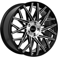 Roues Eclipse 101 Noir Brillant Usiné - 20x8.5 - 5x114.3 — Roues et jantes