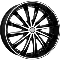 Elure 31 Machined Black Wheels - 22x8 - 5x112 Bolt Pattern — Wheels & Rims