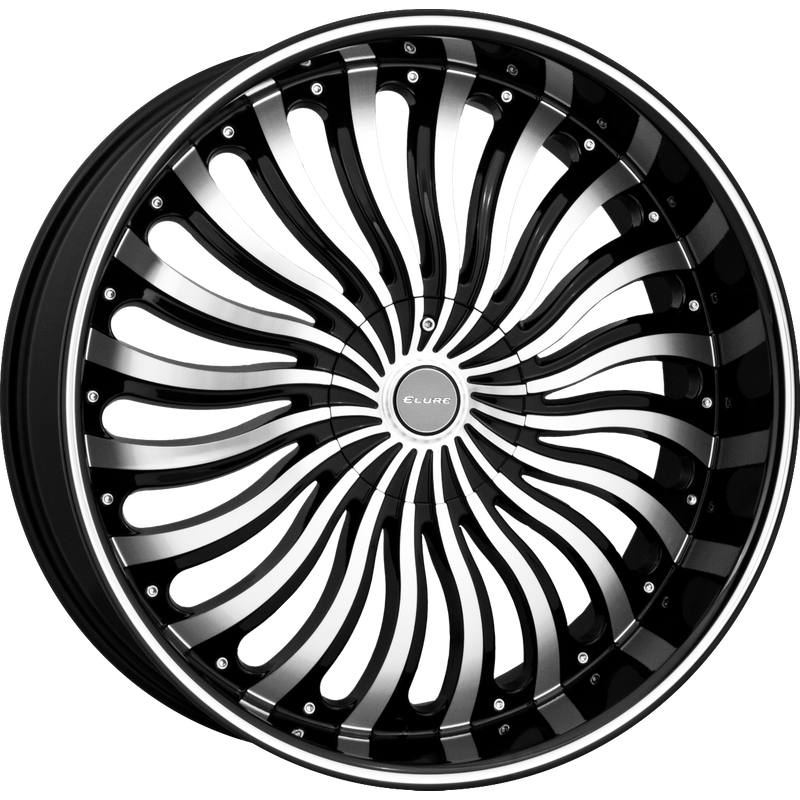 Roues Elure 33 Machined Black - 22x8 - Motif de boulons 5x108 — Roues et jantes