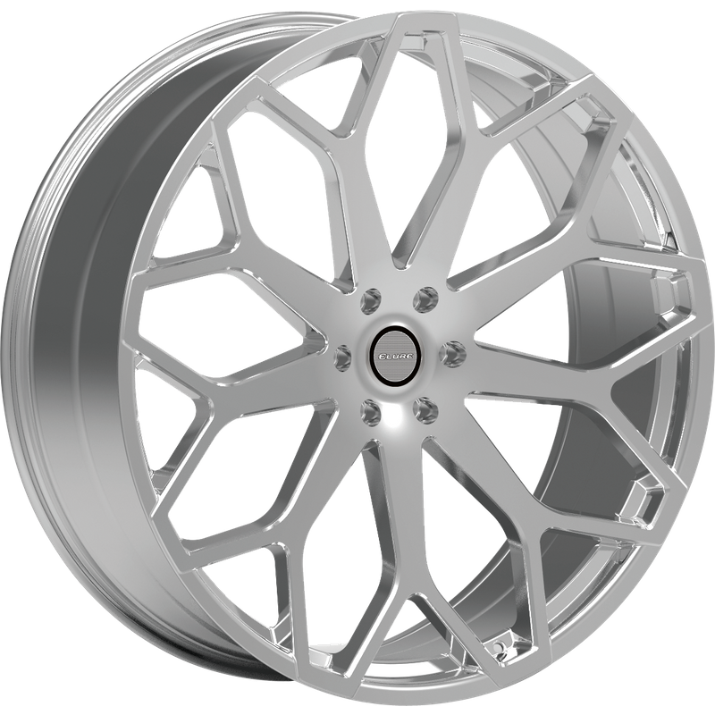 Elure 46 Chrome Wheel - 24x8.5 - 5x120 Bolt Pattern - 30 Offset — Wheels & Rims