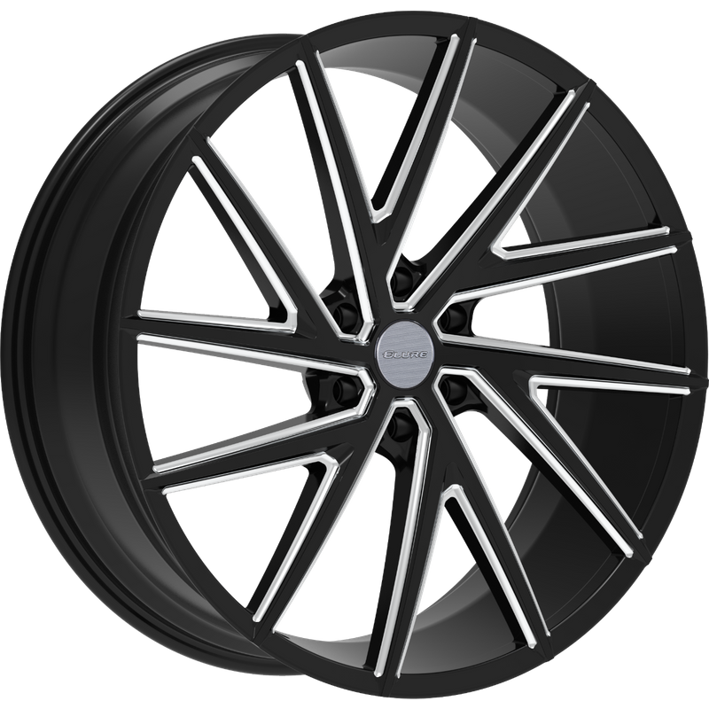 Elure Wheel 50 Black and Milled - 24x9.5 - 6x139.7 Bolt Pattern — Wheels & Rims