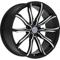 Roues Elure 51 Noires et Moulées - 22x8 - Motif de Boulons 5x114.3