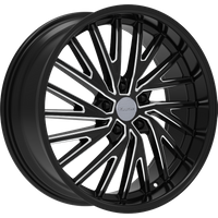 Elure 53 Black and Milled Wheels - 20x8.5 - 5x114.3 - 35 Offset — Wheels & Rims