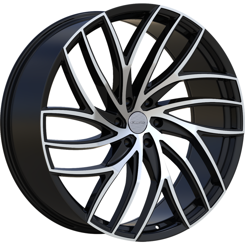 Elure 56 Machined Black Wheels - 26x10 - 6x139.7 Bolt Pattern — Wheels & Rims
