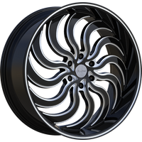 Roues Elure 57 Noires et Moulées - 22x9.5 - Motif de Boulon 6x135