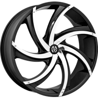 Roues Massiv 920 Noires avec Insert Chrome - 22x8.5 - 5x112 — Roues et jantes