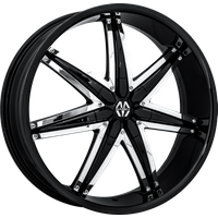 Massiv 923 Black with Chrome Insert 20x8.5 Rims 5x108 Bolt Pattern — Wheels & Rims