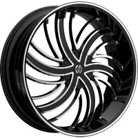 Roues Massiv 924 Noir Machiné - 22x8.5 - 5x112 - 38 Offset — Roues et jantes