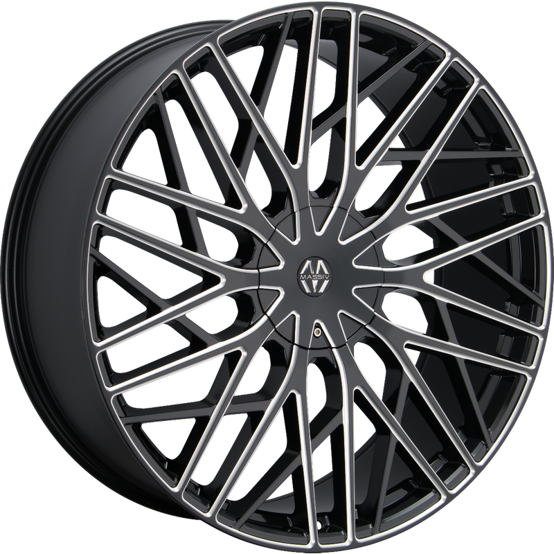 Roues Massiv 925 Noires et Moulées - 22x9 - 5x112 - 40 Offset — Roues et jantes
