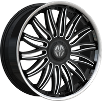 Massiv 928 Black Milled Stainless Lip Wheel - 22x9 - 5x112 - 40 Offset — Wheels & Rims