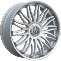 Massiv 928 Silver Brushed Stainless Lip 22x9 Rims 5x112 Bolt Pattern