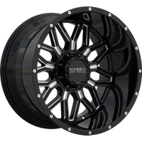 Massiv Off-Road OR1 Black and Milled Wheels - 20x10 -5x127 -18 Offset