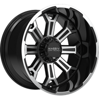 Massiv Off-Road OR2 Machined Black Wheels - 20x10 - 5x127 -18 Offset — Wheels & Rims