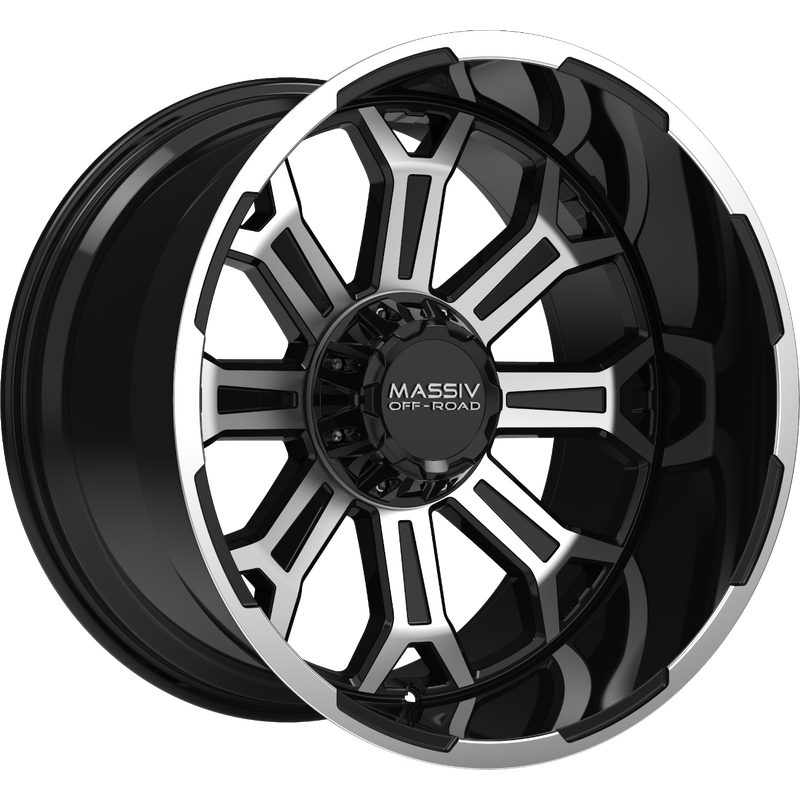 Roues Massiv Off-Road OR2 Machined Black - 20x10 - 5x127 -18 Offset — Roues et jantes