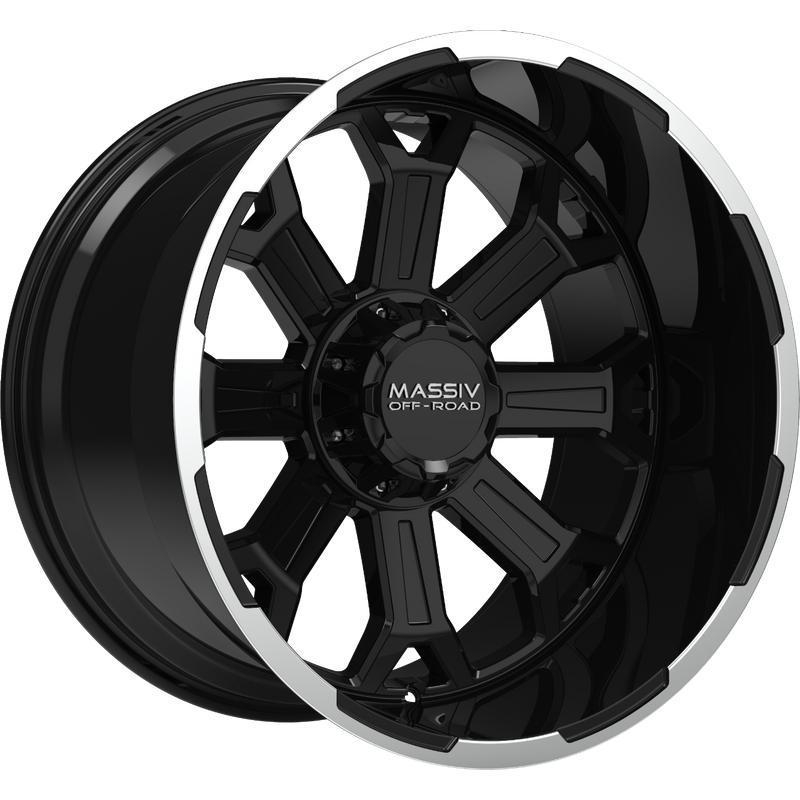 Roues Massiv Off-Road OR2 Noir Brillant - 20x10 - 5x127 — Roues et jantes
